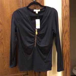 Michael kors top with zipper new with tags med